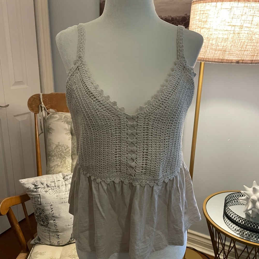 Old Navy Light Cream Crochet Top